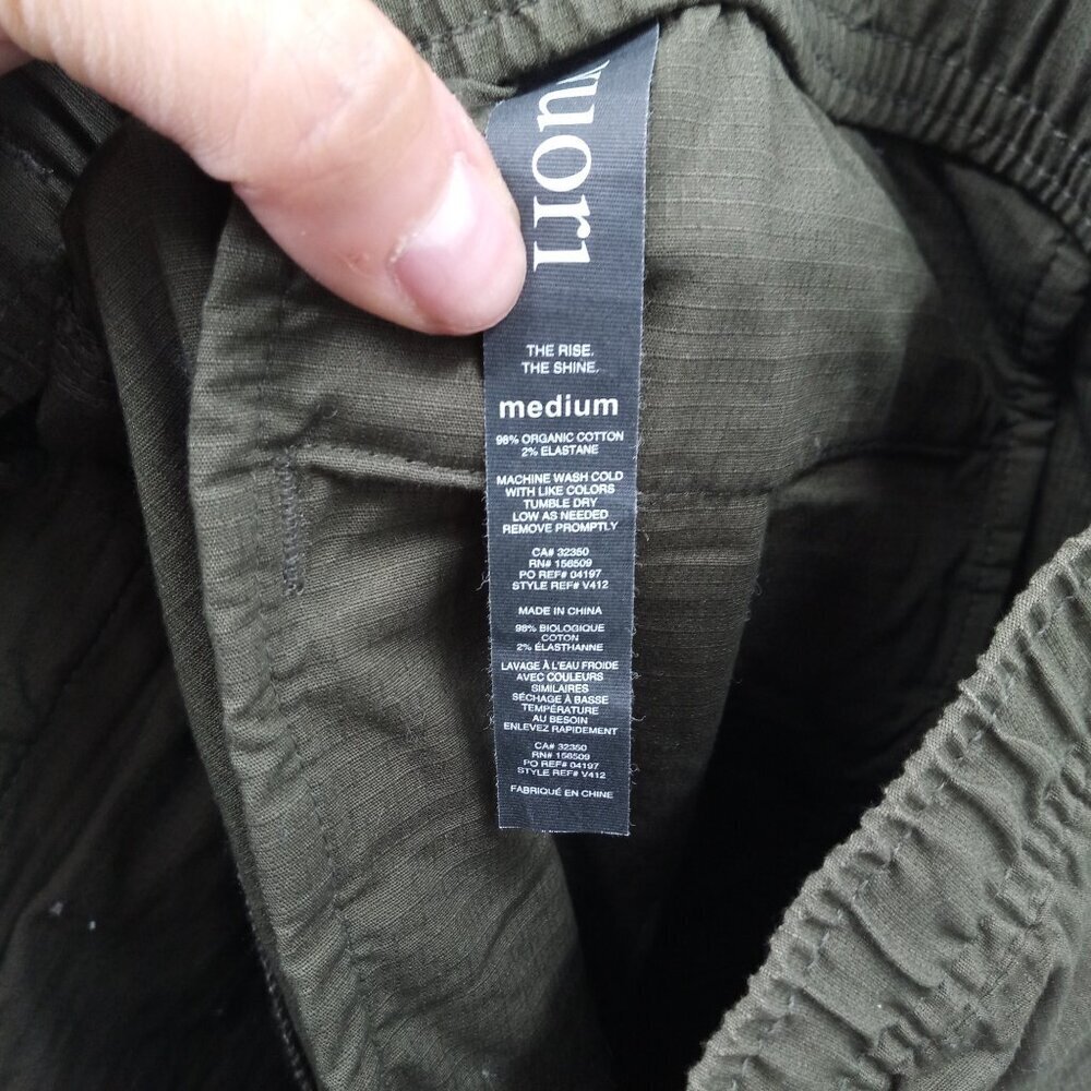 Vuori Mens Rip Stop Olive Green Tapered Pants Size M Stretch Pockets Climber - Picture 12 of 12